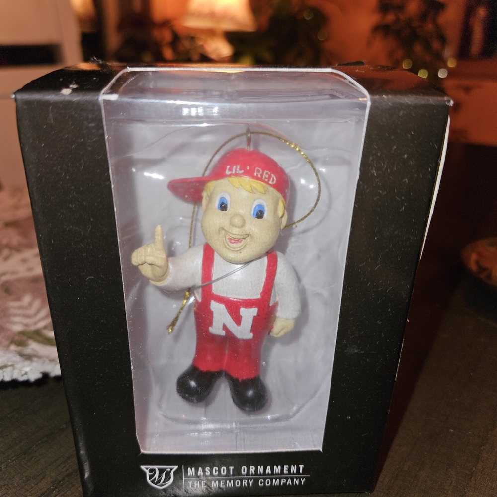 Nebraska Cornhuskers Lil Red Mascot Christmas Ornament 2011 New in Box